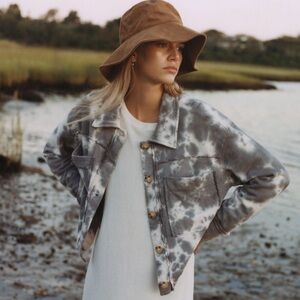 Anthropologie Nika Cropped Tie Dye Jacket